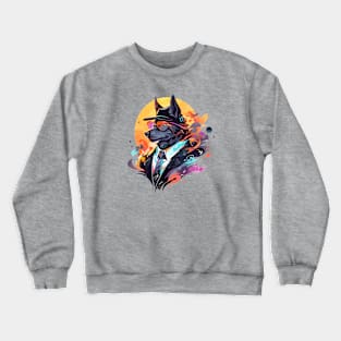 A spy dog portrait Crewneck Sweatshirt